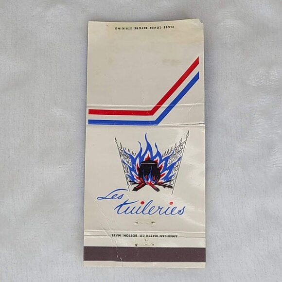 Front Strike Matchbook Cover Les Tuileries Boston MA - Picture 4 of 5